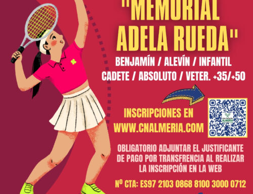 INSCRIPCIÓN XIV OPEN DE TENIS «MEMORIAL ADELA RUEDA»